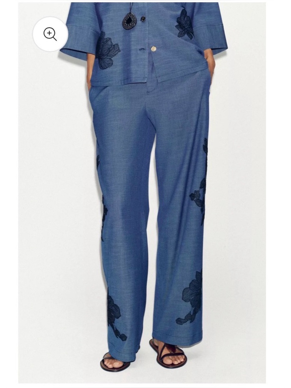 Zara wide floral pants